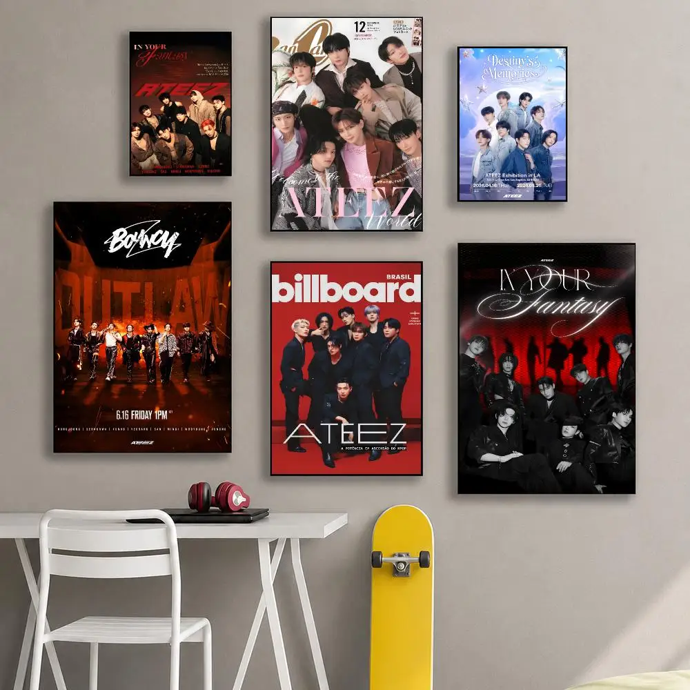 Group A-ATEEZ K-Pop Performance Poster Wall Art Bedroom Living Room Dorm Bar Cafe Gym Studio Home Decor Gifts - view 5