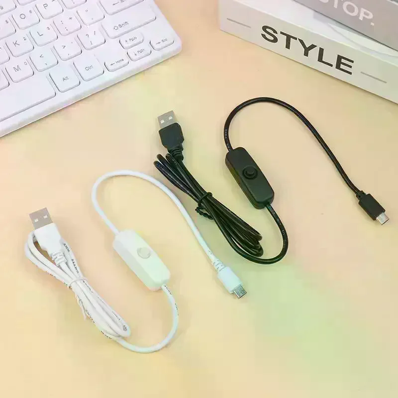USB Type-C Extension Cable With On Off Switch USB To Type C Extension Cable For USB Lamp USB Fan LED Strip Lamp Bulb Light