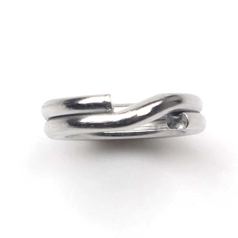 Round Fishing Split Rings Set, 50Pcs Assorted Heavy Duty Stainless Steel Swivels Snap Lures Rings Lures Tackle Connector