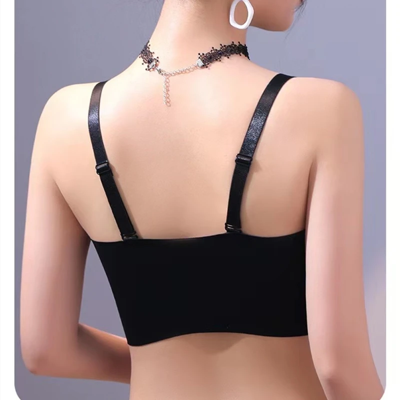 Top Beauty-ropa interior de encaje para mujer, sección delgada, sin anillo de acero, ajuste, talla grande, sujetador sin costuras