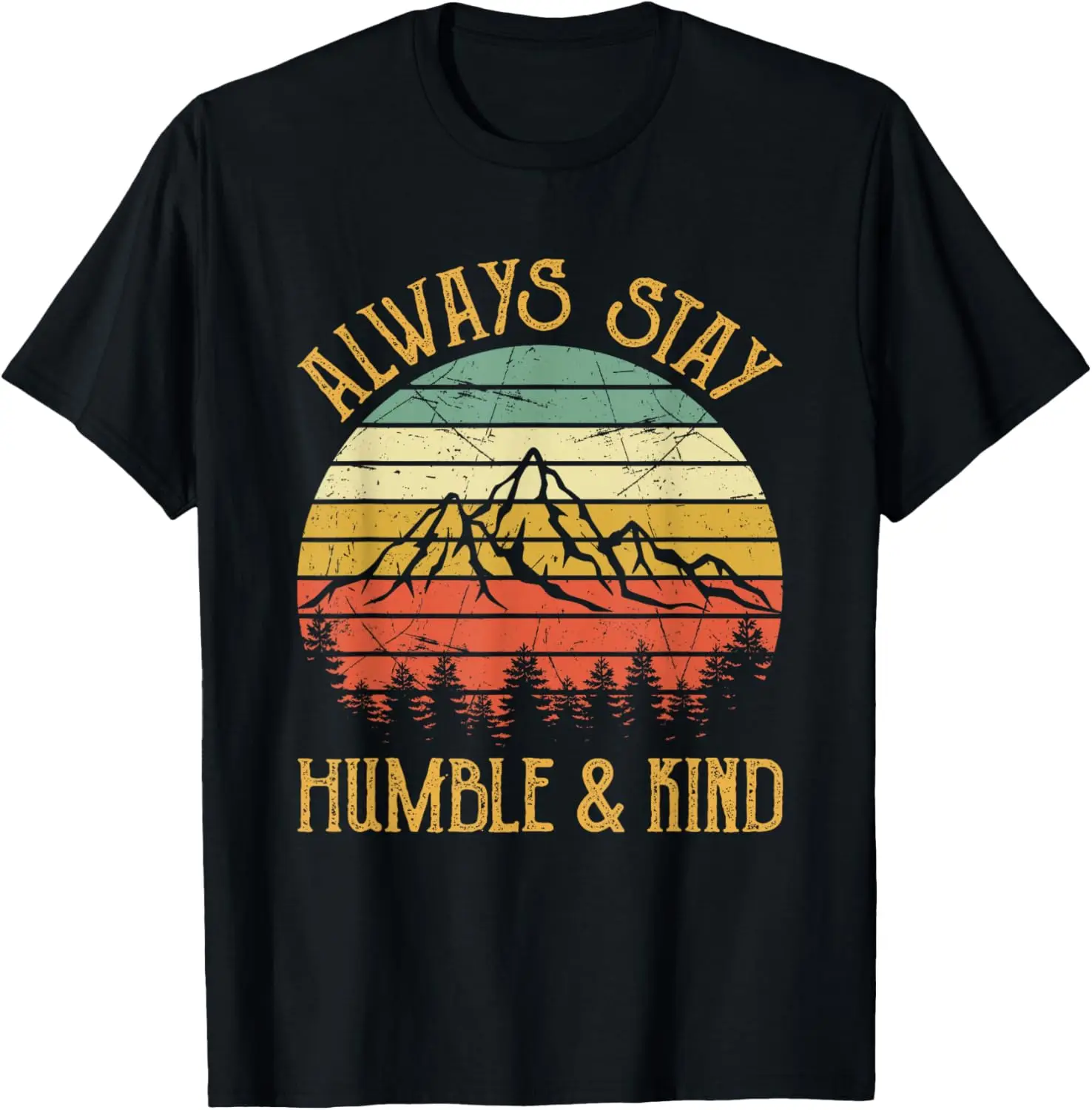 Always Stay Humble And Kind Tshirt Kindness Country Music T-Shirt 100% Cotton Trendy Y2K Short-Sleeve Tee – Soft, Quick-Drying,