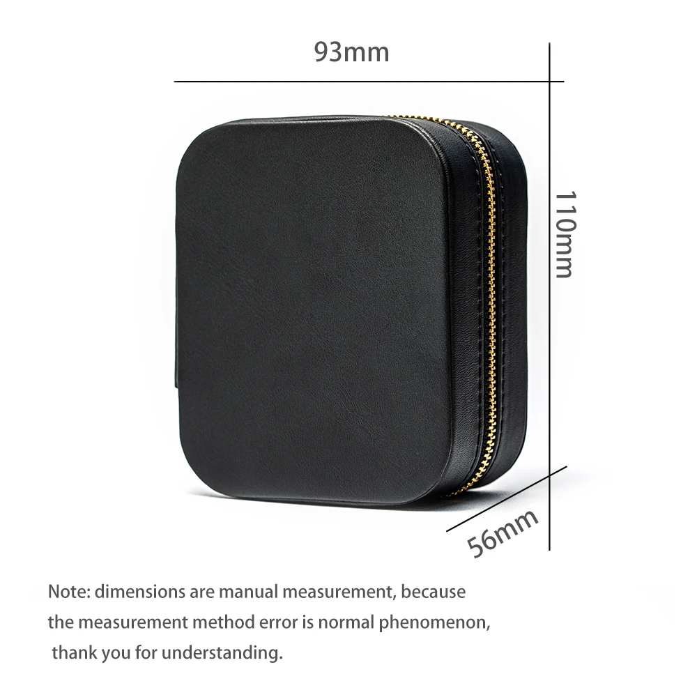 Angelears جلد أسود بولي Earphone حقيبة التخزين HIFI تحمل ملحقات حافظة مستطيلة لمحولات الصوت IEMs سماعات الأذن