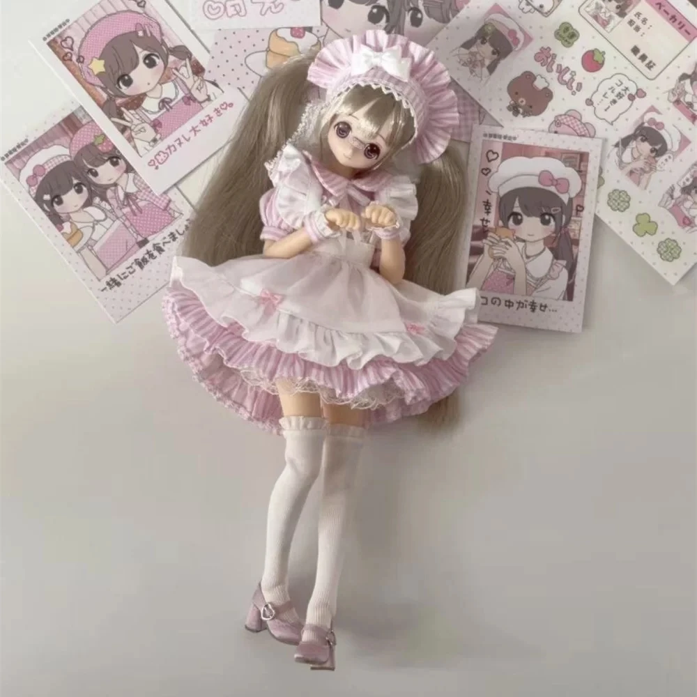 In Stock BJD Doll Shoes OB22 Heart-Shaped High Heels Elegant Versatile Pink White Red Toy Girls Doll Accessories