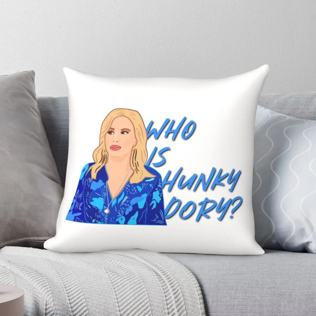 Who Is Hunky Dory Pillowcase Polyester Linen Velvet Pattern Zip Decor Pillow Case Car Cushion Cover