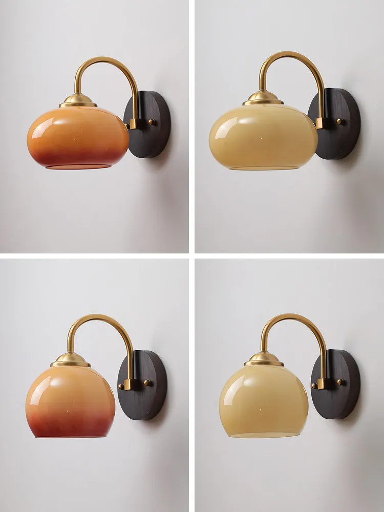 

Vintage Wall Lamp Bedroom Headboard Retro Wabi Sabi Style Homestay Hallway Atmosphere Living Room Background Decoration LED Lamp