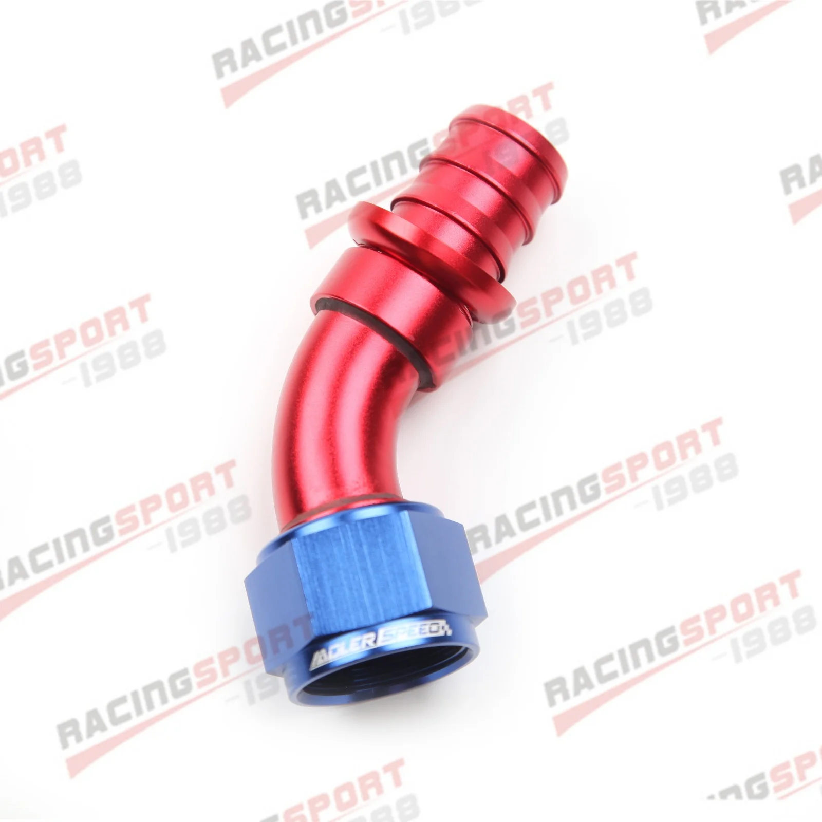 Uiversal Aluminum AN16 16AN Car Oil Fuel Fitting Oil Fuel Push On Hose 45 Degree Rubber Tube Hose End