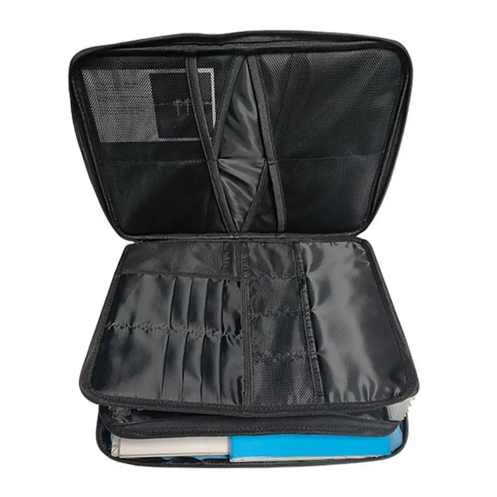 Waterproof Fireproof Document Bag With Lock Multi-Layer Zipper File Organizer Box Handle Large Capacity