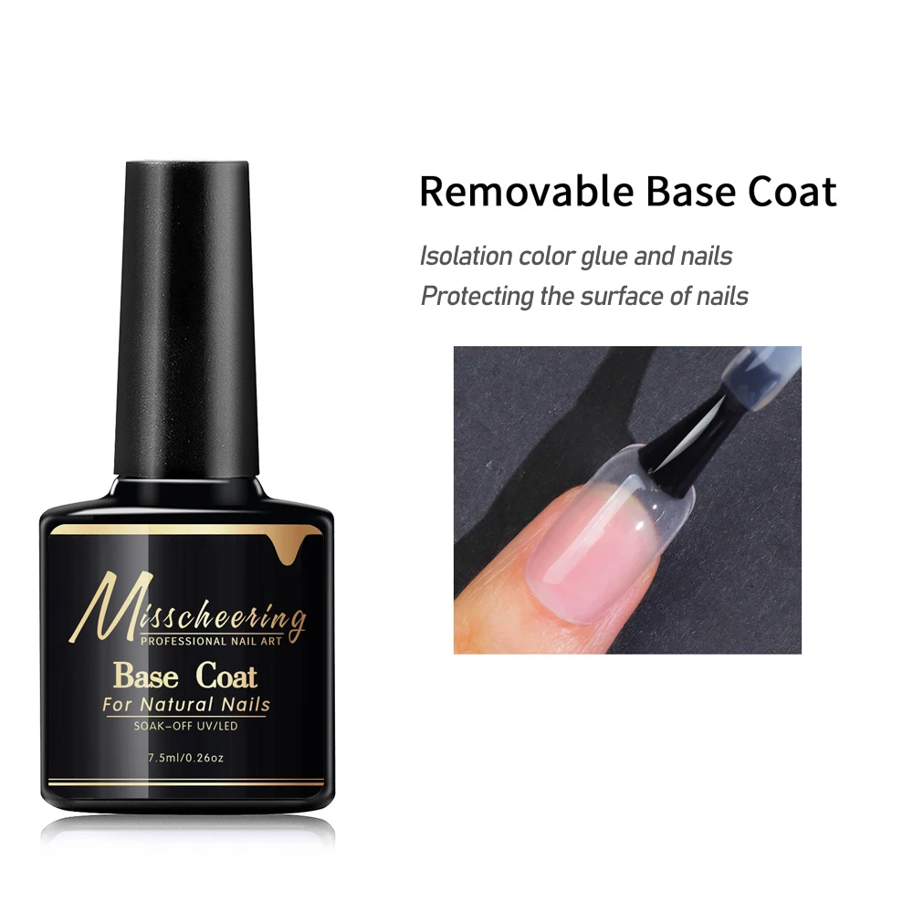 8ml Removable Nail Base Coat No Wipe For Matte Top Coat Quick Primer Air Dry Gel Nail Polish DIY Multi Functional Nails Art Gel