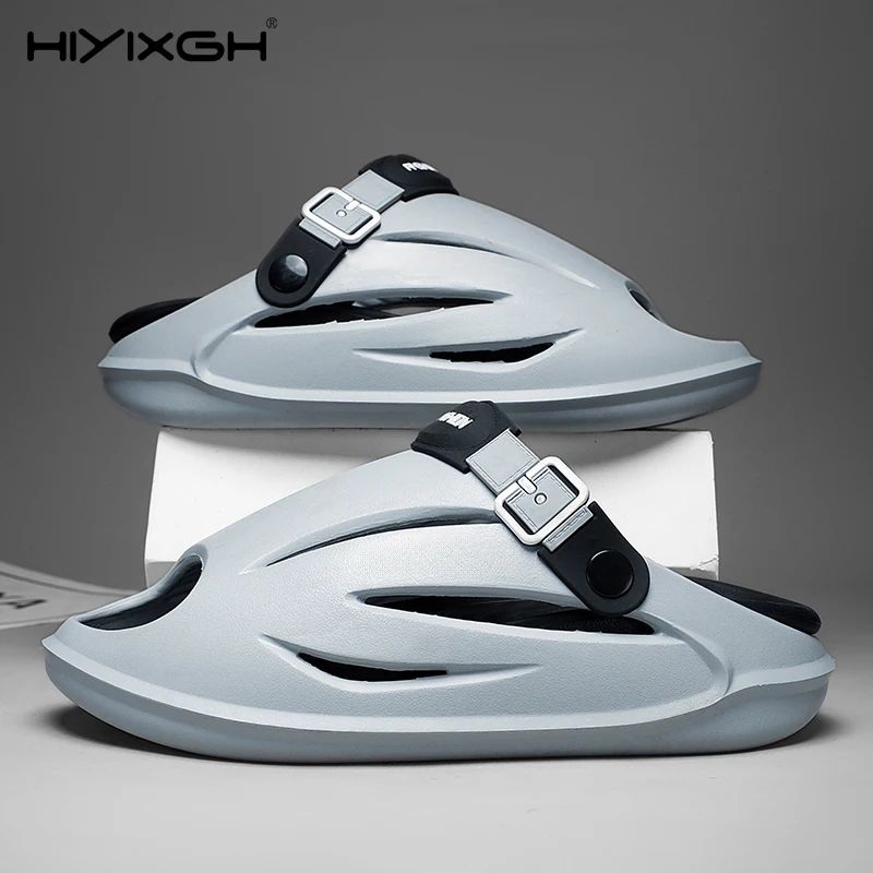 

Модные мужские уличные тапочки, пляжные сандалии, удобные мягкие шлепанцы, сабо для мужчин, повседневная обувь, садовая обувь, мужские пляжные тапочки