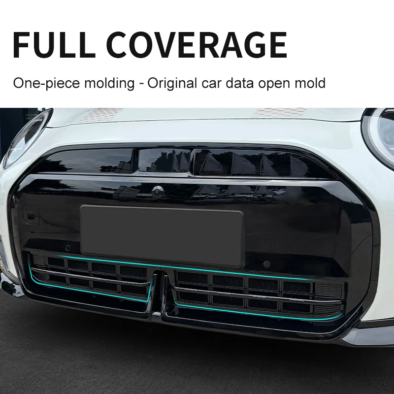Car Lower Bumper Anti Insect Net Front Grille Mesh Cover Air Inlet Vent Panel For Mini Electric Cooper E/SE J01 EV Accessories