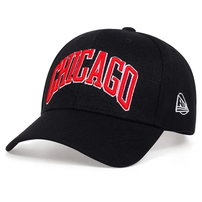 CHICAGO Letter Embroidery Baseball Caps Spring and Autumn Outdoor Adjustable Casual Hats Sunscreen Hat