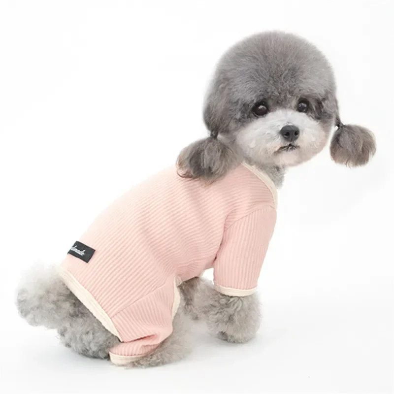 Pet Dog Sleepwear Pajamas Jumpsuit Autumn Winter Dog Clothes Puppy Overalls Small Dog Costume Shirt Pyjama Pet Clothing Outfit