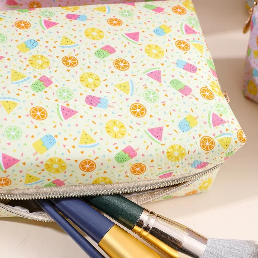 Borsa per cosmetici con stampa di frutta di moda borsa per il trucco da donna borsa per cosmetici da viaggio portatile borsa per il trucco femminile