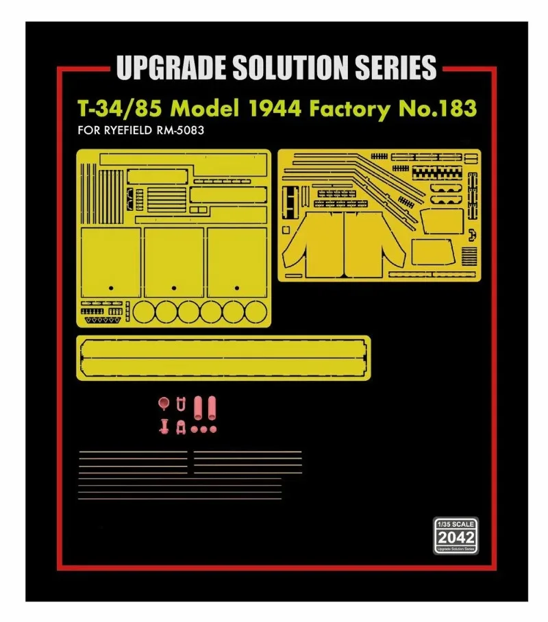 Rye Field Model RM-2042 1/35 Upgrade Solution Set for RM-5083 T-34/85 Model 1944 Factory No.183 Plastic Model Kit