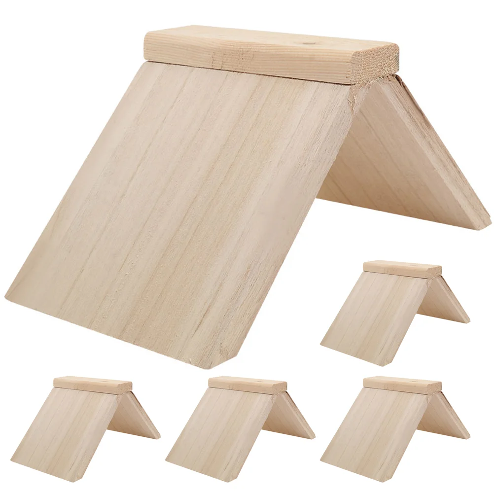 5 Pcs Bird Perch Pigeon Solid Wood Wooden Roosting Holder Comfortable Parrot Play Stand