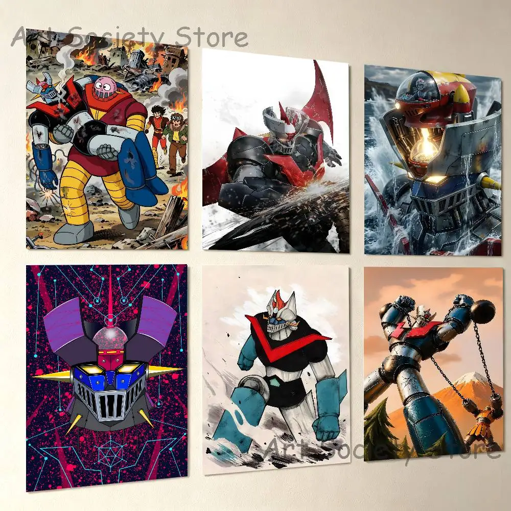 Rocket Punch M-Mazinger Z Poster Prints Wall Art Painting Picture Gift Living Room Bar Restaurant Dec Sticker Large