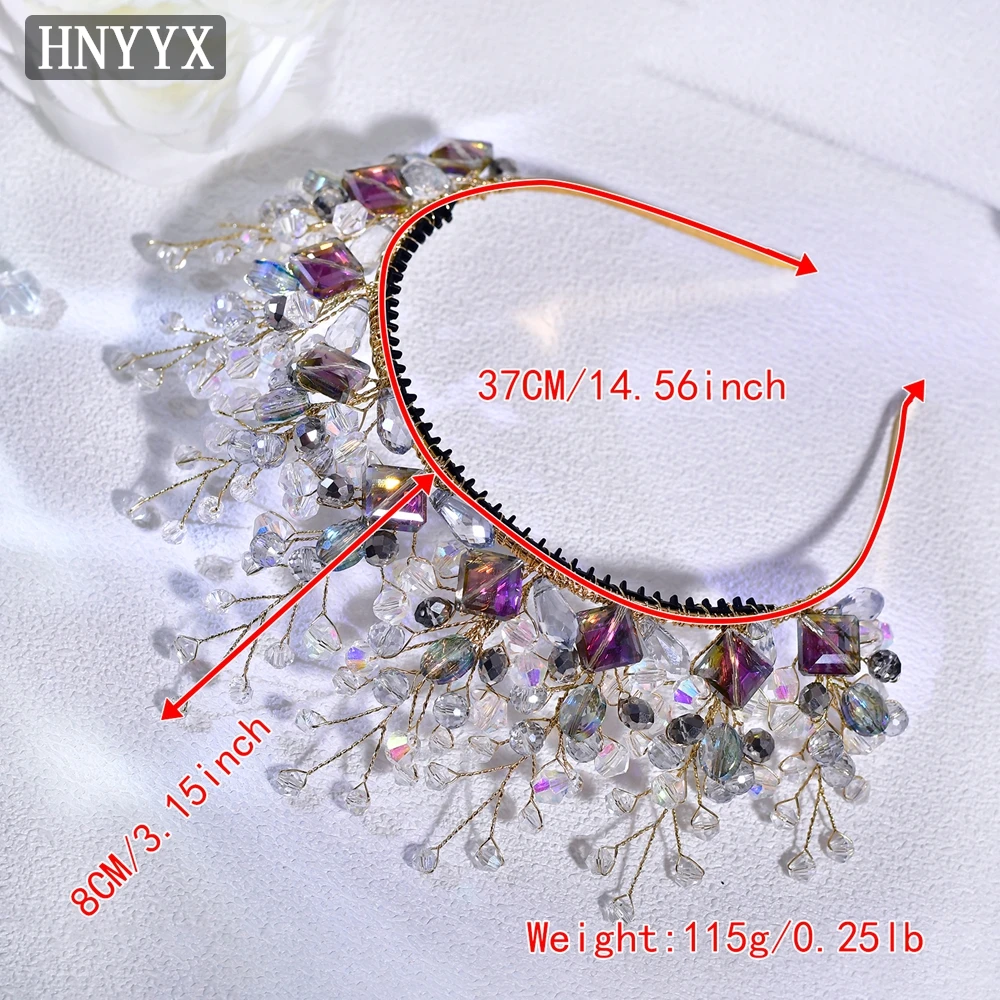HNYYX Luxury Wedding Crown Rhinestone Bridal Headpiece Bride Hair Accessories Party Princess Tiara Crown Women Hair Jewelry A314