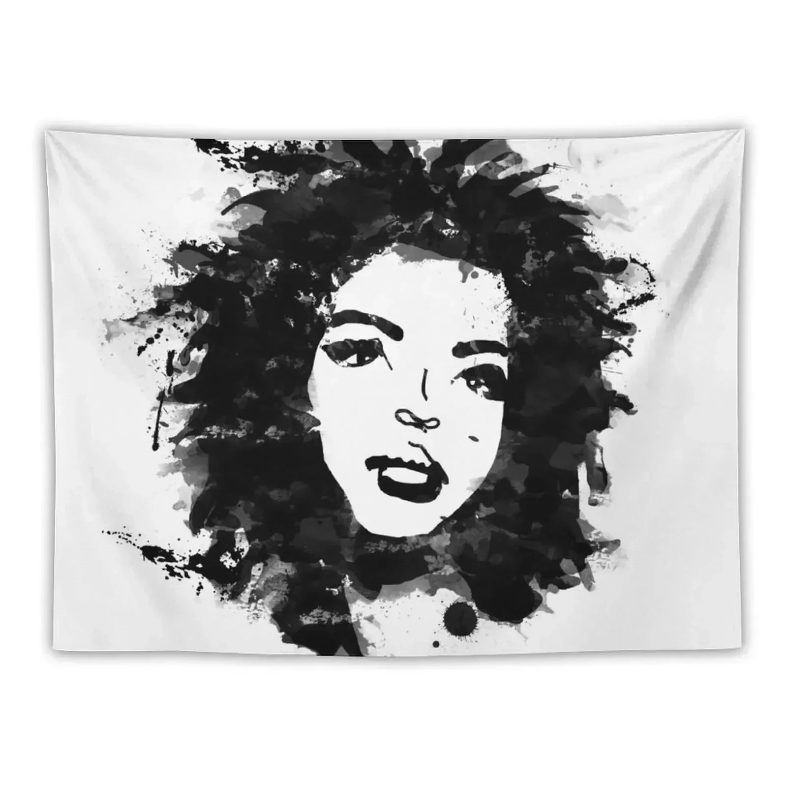 Lauryn Hill (monochrome) Tapestry Wall Hanging Wall Bed Room Decoration Decorative Wall Mural Tapestry