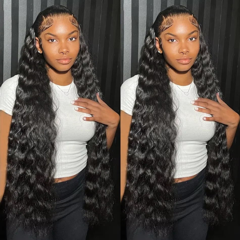 40 Inch Human Hair 13X4 Deep Wave Frontal Wig 13X6 Curly Hd Lace Front Wigs Brazilian Water Wave 5x5 Hd Lace Closure Wig