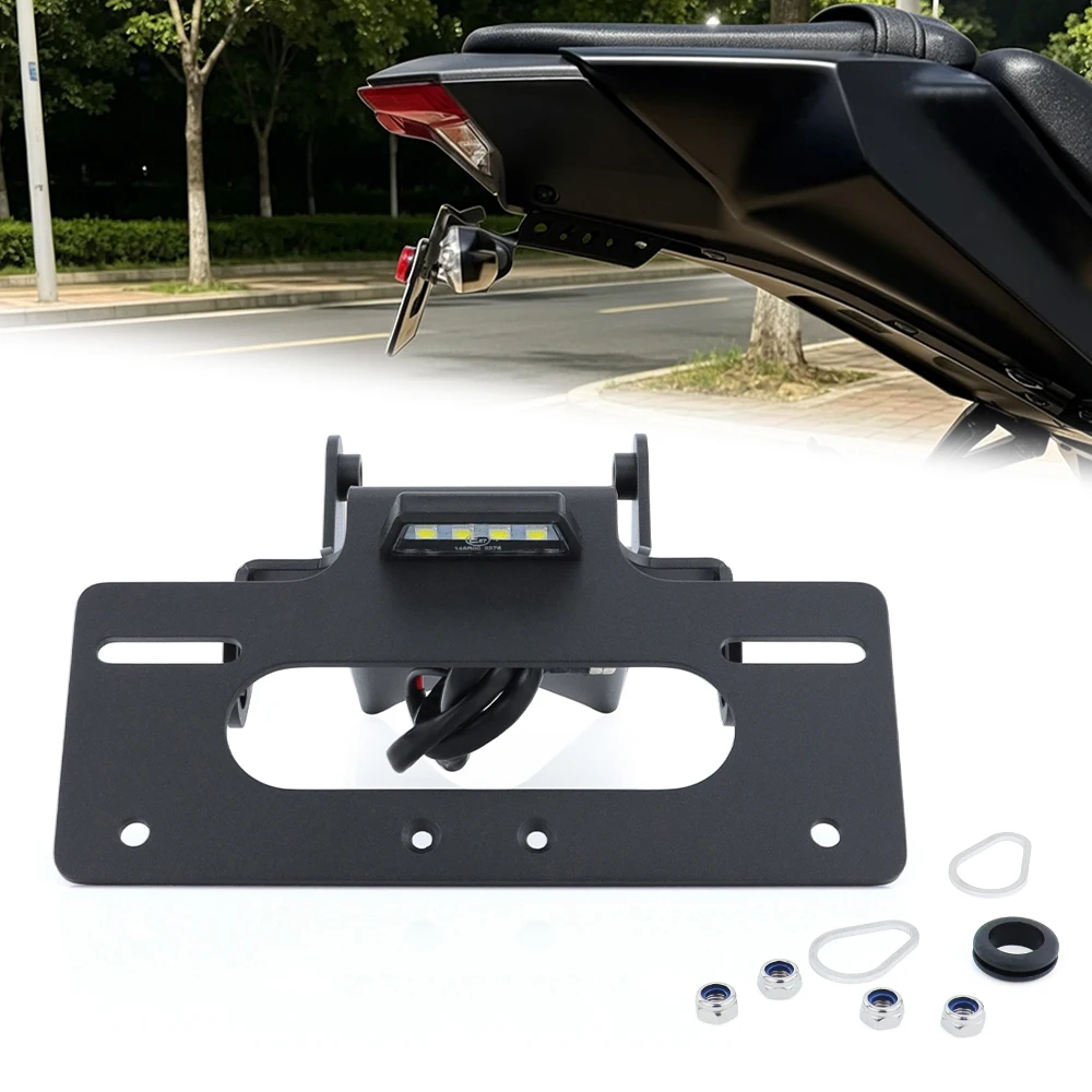 

Fit For Yamaha MT-09 2024-2026 YZF-R9 2025-2026 Motorcycle Rear Fender Registration Bracket License Plate Holder Frame Tail Tidy