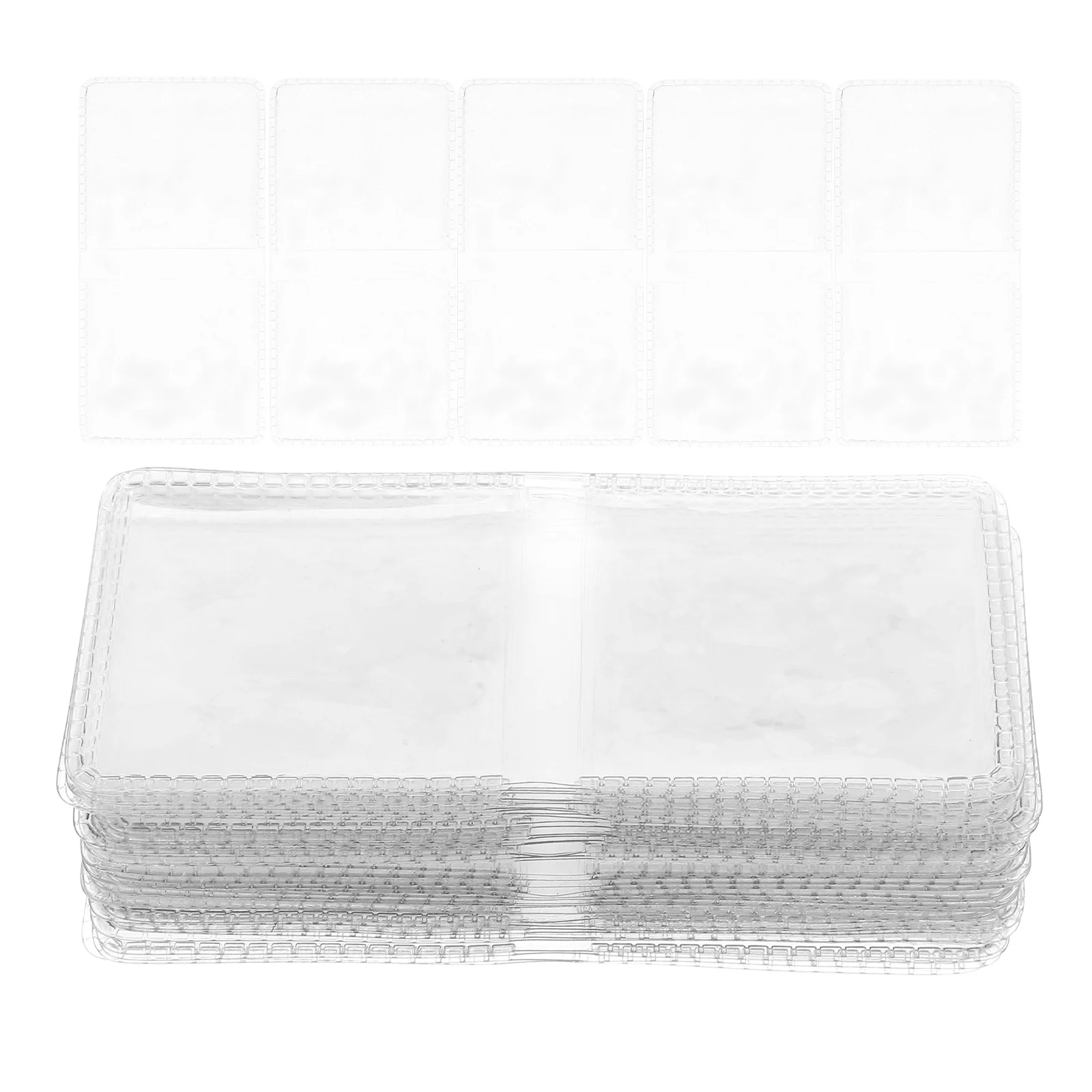 50 قطعة الأكمام جامع واضح على الوجهين المحمولة بولي كلوريد الفينيل كيس التخزين ل عملة حقيبة التخزين شفافة كيس للعملات المعدنية الأوراق النقدية