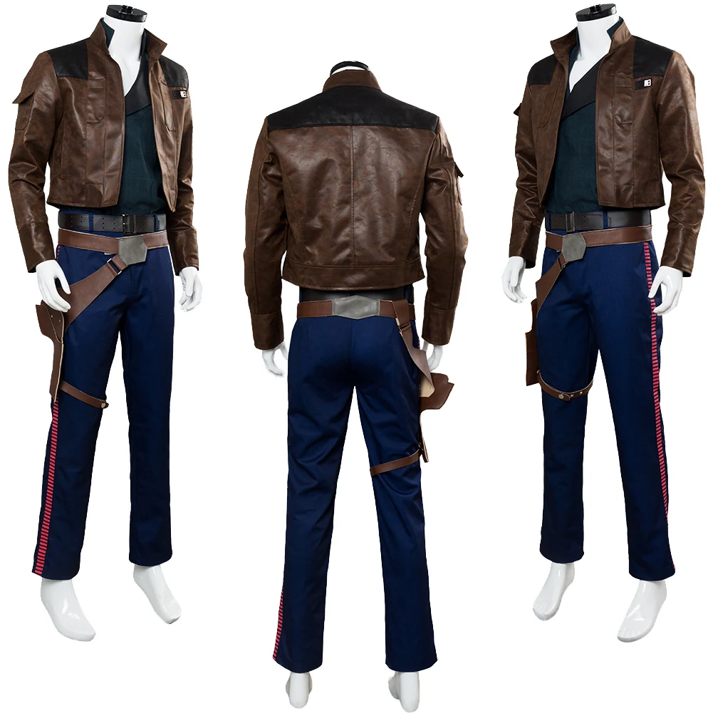 Han Cosplay Fantasy Movie Space Battle Solo Male Superhero Costume Disguise Adult Men Cosplay Roleplay Fantasia Outfits Male