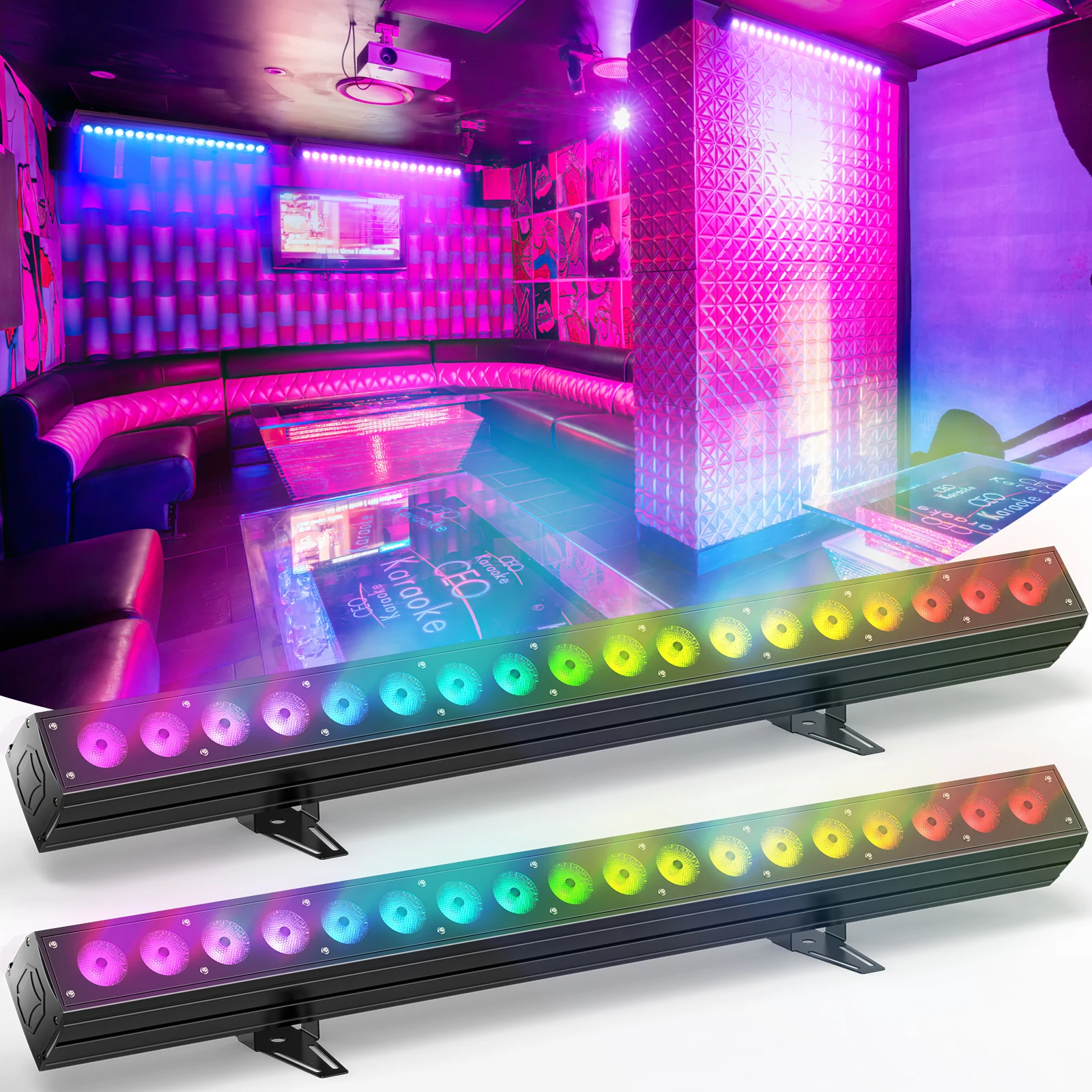 Yiflamefly 2 Stücke 120 W Wall Washer Licht RGBW + UV Leds Strahler Dekorative DMX512 Steuerung