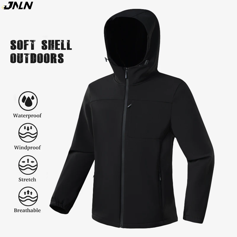 

JNLN Women's Winter Soft Shell Jacket Waterproof Windproof Warm Fleece Jackets Hiking Camping Climbing Outdoor Thermal Coat