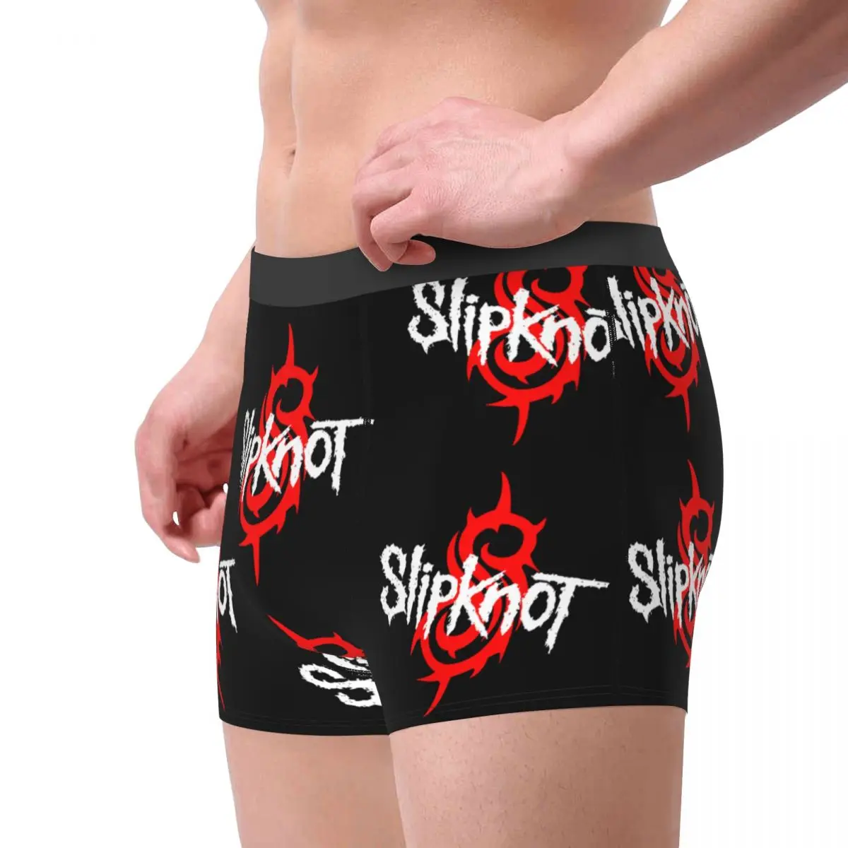 Custom Slipknots Boxers Shorts Men\'s Heavy Metal Rock Music Gift Briefs Underwear Novelty Underpants