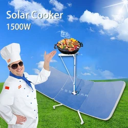 1500W/2000W Solar Cooker Outdoor Rectangular Portable Sun Reflective Heaters Solar Powered Stove Oven for Camping