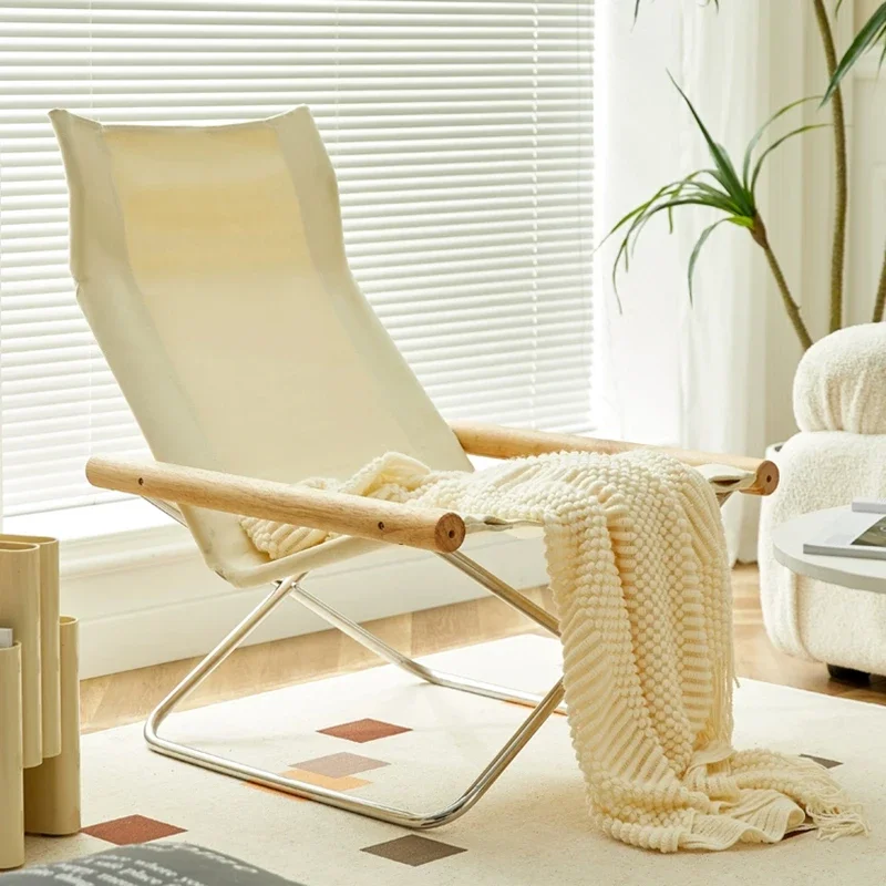 

Nordic Furniture,Canvas Folding Chair,Backrest Leisure Chair,Household Lunch Break Lounge Chairs,Living Room Sofa Folding Stool