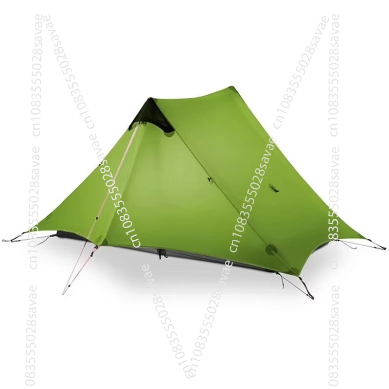 

Double coated silicon ultralight poleless pyramid double tent waterproof and windproof three seasons without floor cloth