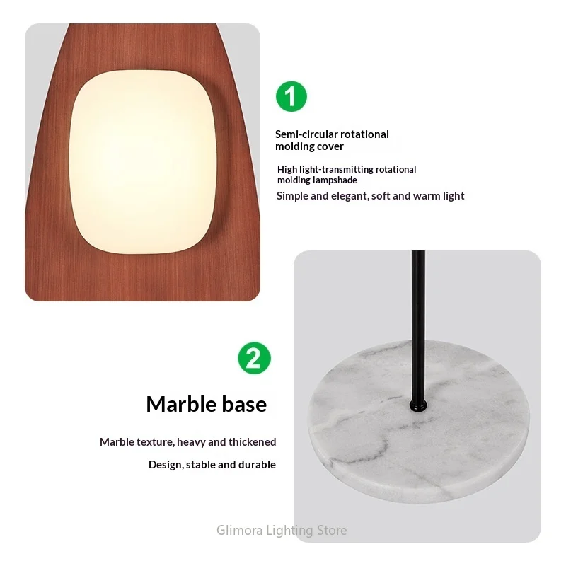Mid-Century Pea & Sailboat Floor Lamp, Premium Style, Metal & Fabric, for Living Room Sofa Bedroom