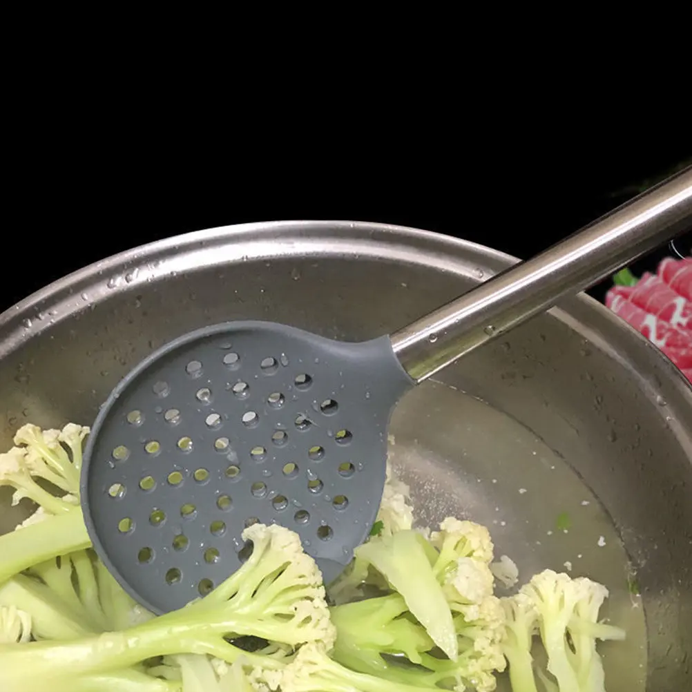 Silicone Kitchen Utensil Set Wood Handle Heat Resistant Non-Stick Cooking Tools For Home Restaurant Hotel Kitchen Supplies
