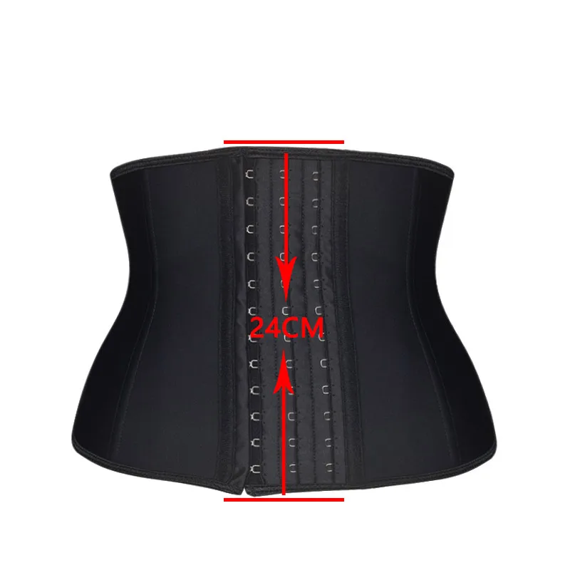 24cm Short 3 Layers Latex waist trainer body shaper corset fajas reductoras y modeladoras mujer корсет 9051