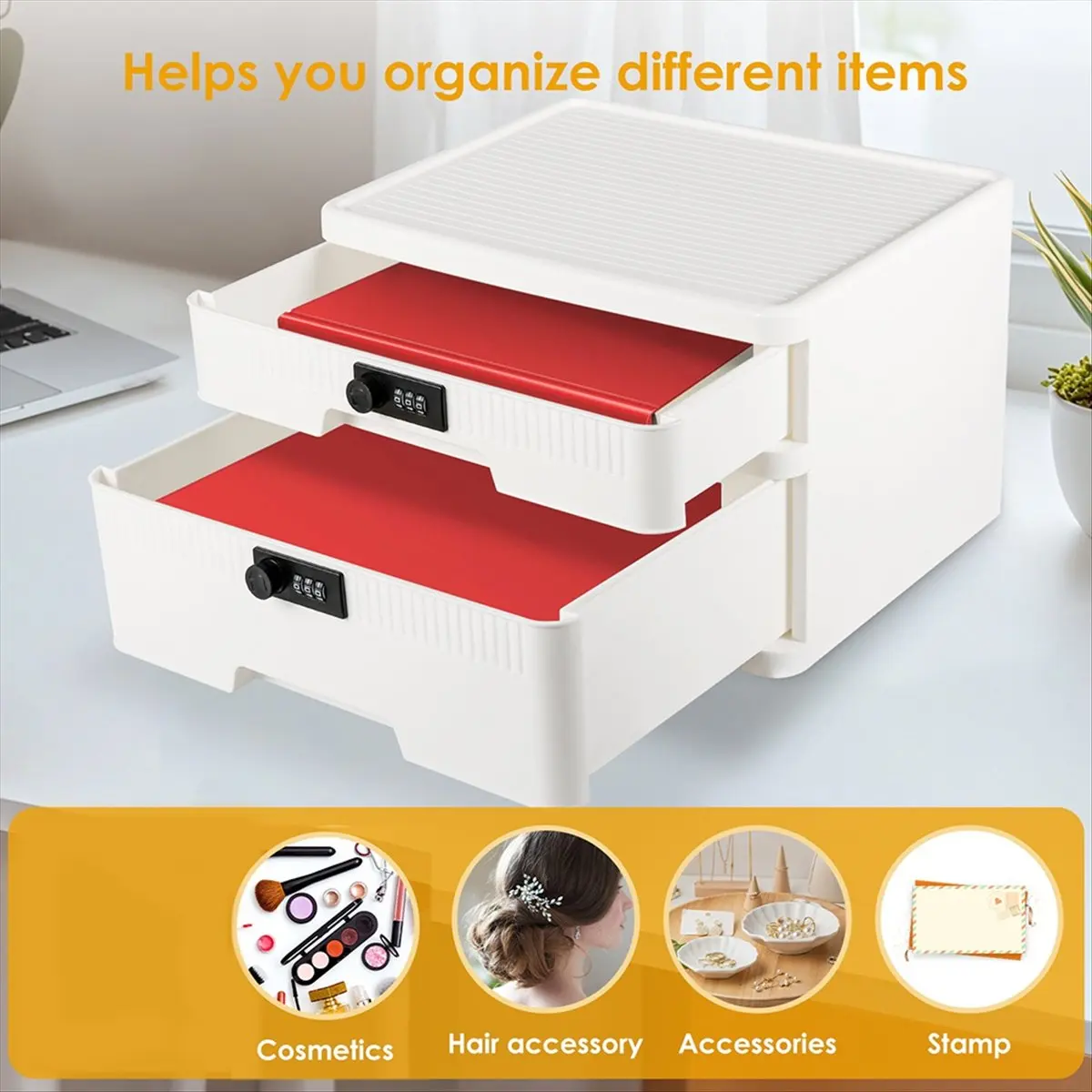 NEW Digital Password Lock Safe Box Drawer Type Medicines Locking Cabinet Passport Files Jewelry Privacy Security Storage Box