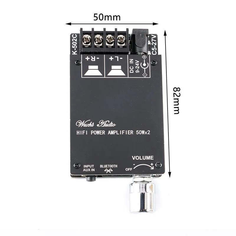 HIFI 2.0 Stereo Bluetooth Digital Power Amplifier Board TPA3116 50W * 2 Lautsprecher Audio ZK-502C