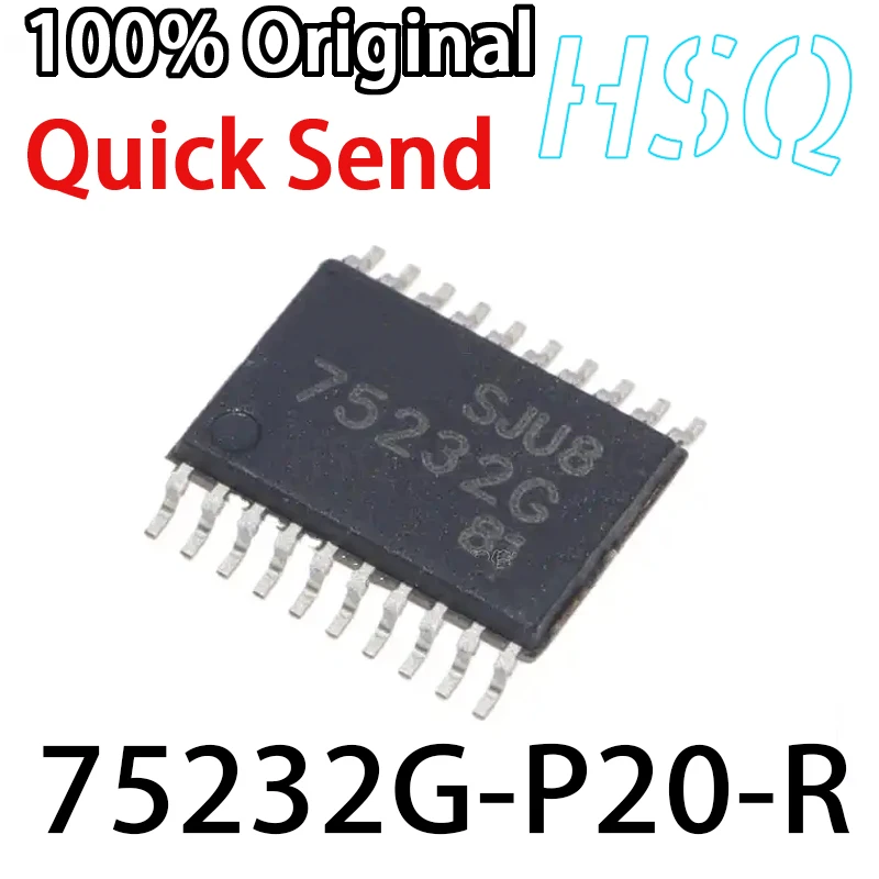 

10PCS Original Stock 75232G-P20-R Silk Screen 75232 TSSOP-20 Encapsulated Transceiver Driver/receiver