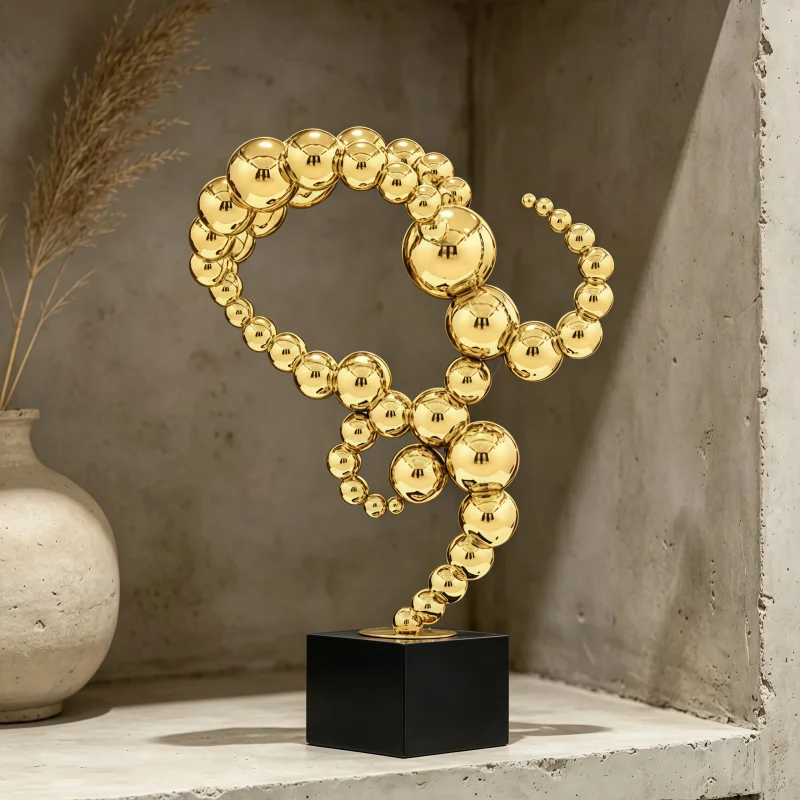 Large Floor Ball Combination - Living Room Entrance Cabinet Model Decor next to High-End TV Cabinet for Room Decoration
