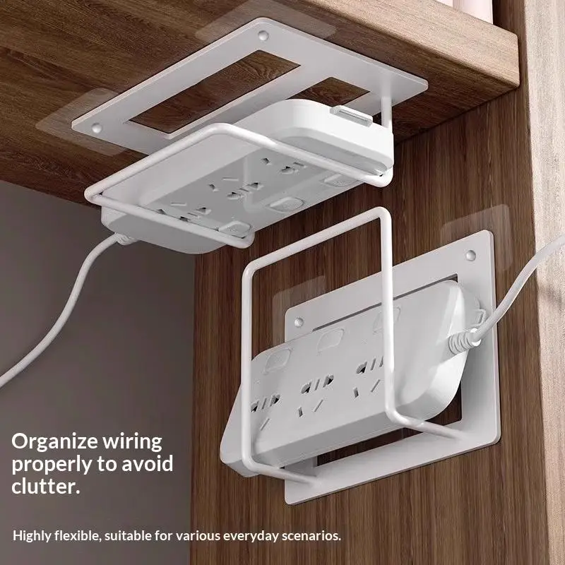№ Wall-Mounted Router Set-Top Box Holder No-Drill Multi-Purpose Storage Shelf With Hooks For Home Office