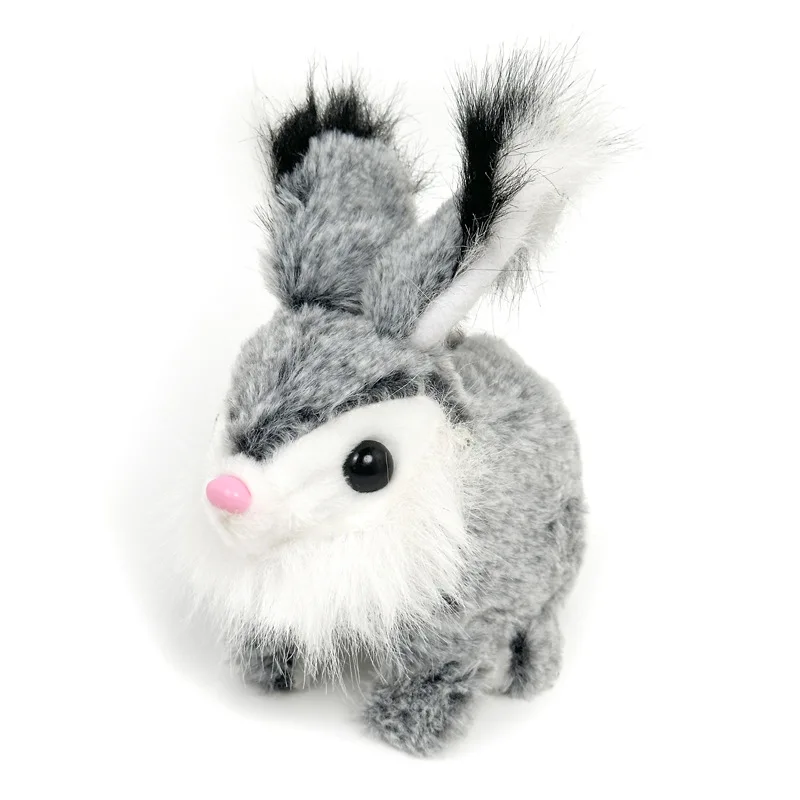 Giocattolo di peluche elettrico per bambini Simulazione Animale domestico Coniglietto di peluche La camminerà chiamano Scuotendo le orecchie Simpatico coniglietto Giocattolo strisciante per l'apprendimento del bambino