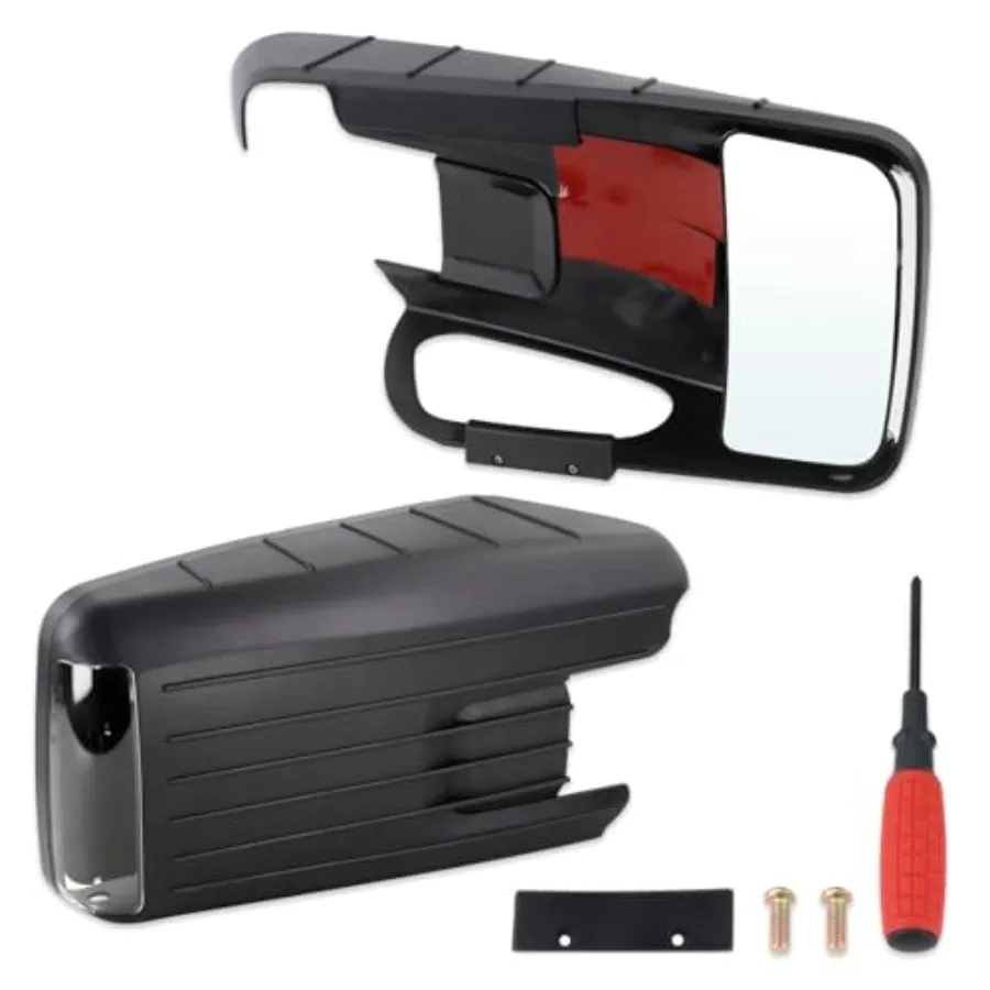 

Left and Right Towing Mirror With Tools Compatible With 2021 2022 2023 2024 2025 Ford F150 With HD Wide-Angle Significantly Red