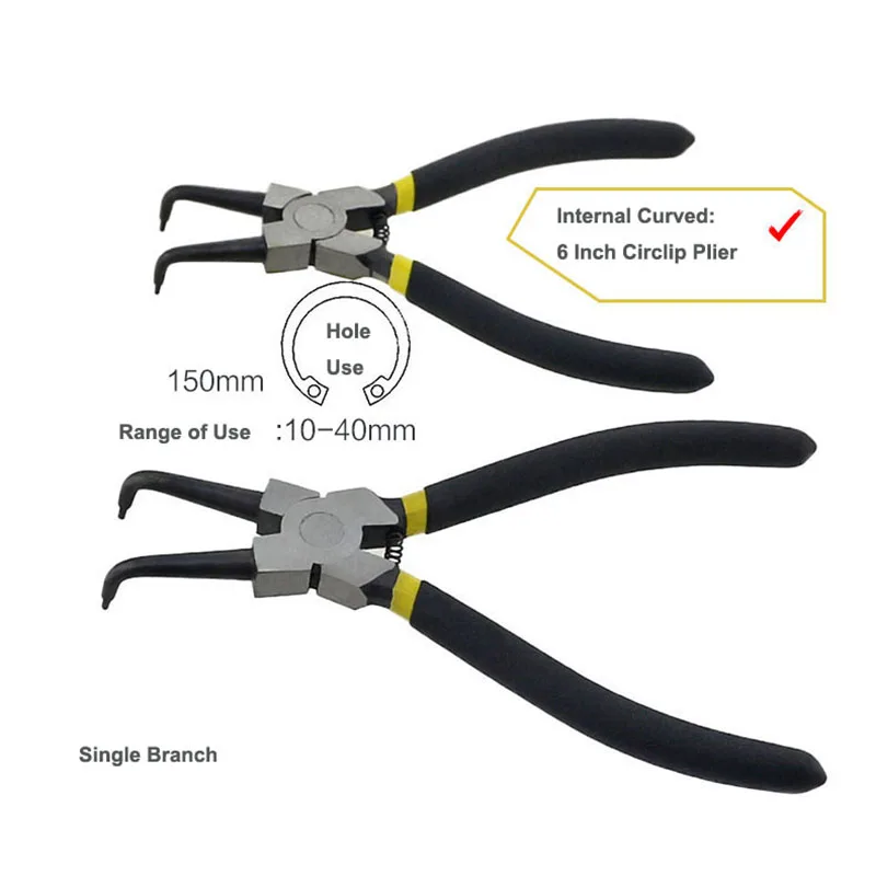 Circlip Plier  Snap Ring Plier Spring Pliers Internal External Curved Straight Tip Circlip Snap Ring Plier