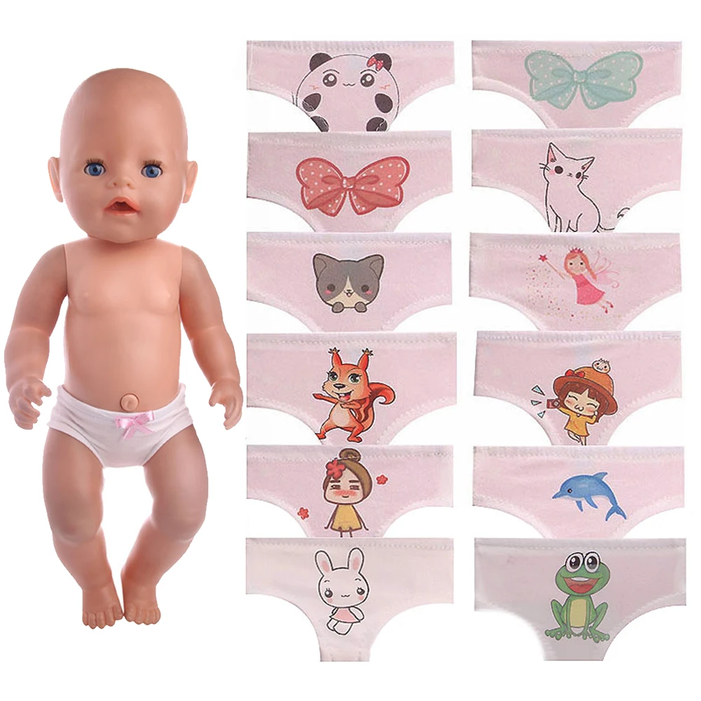 Ropa de muñeca, baberos, calzoncillos, pañal, bragas lindas para muñeca Reborn de 43 Cm, accesorios para bebés de 16 a 18 pulgadas