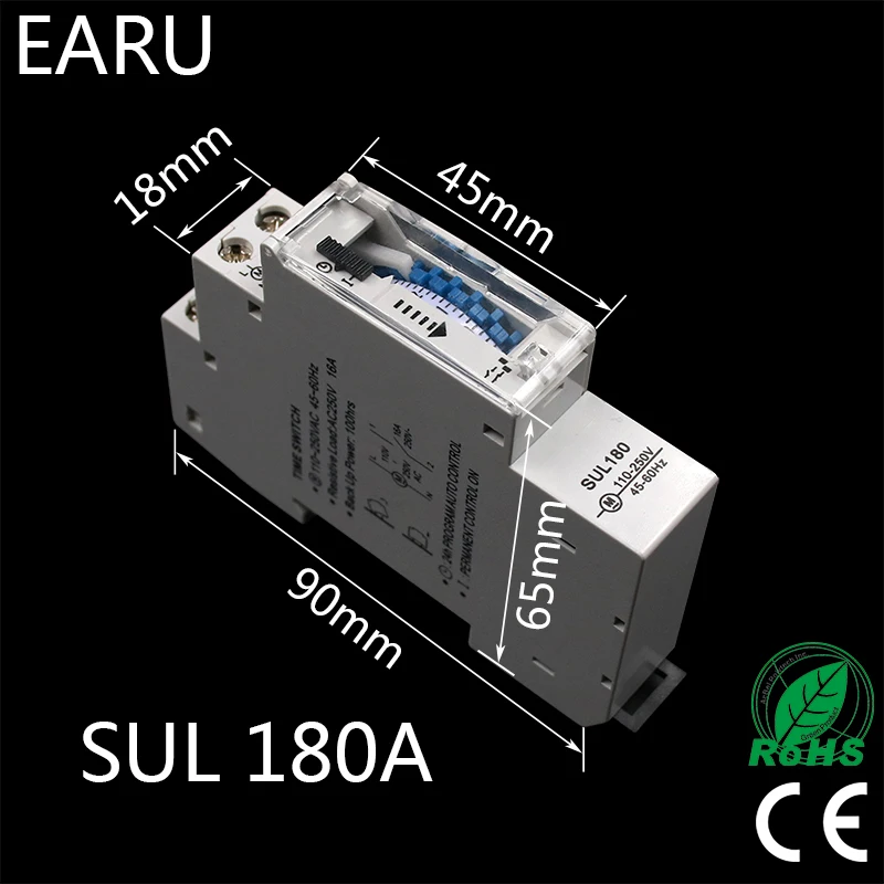 SUL180 CN101 SUL181 KG316 TM619 Mechanical  Programmable Din Rail Timer Time Switch Relay Measurement Analysis Instruments