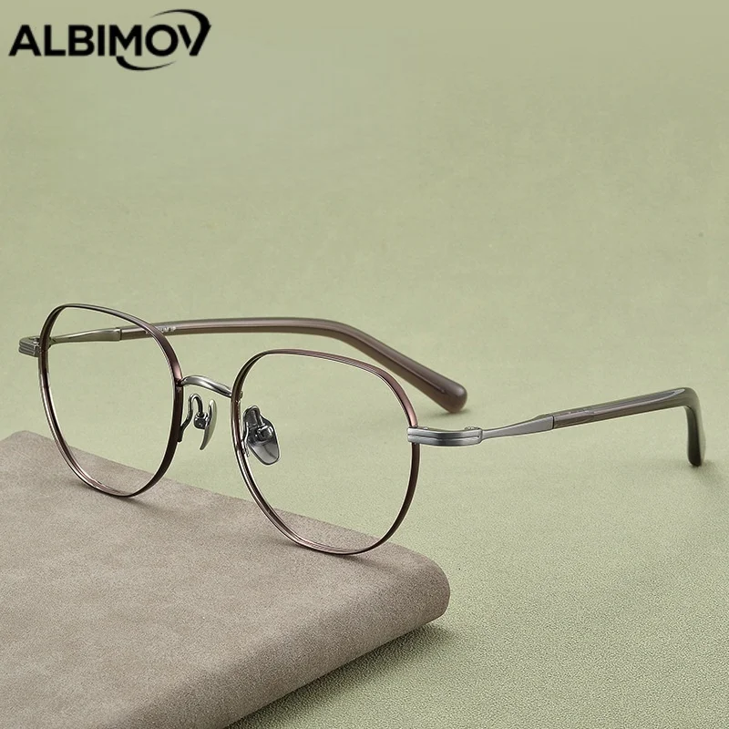 

Minimalist Titanium Glasses Frame Height Myopia Reading Multifocal Progressive Glasses Medical Lenses High-definition Eyewear