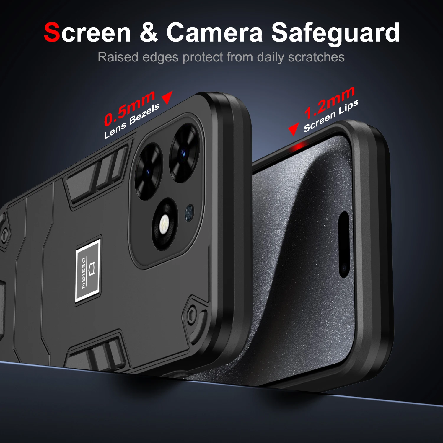 جديد 2 في 1 حافظة هاتف مضادة للصدمات لهاتف INFINIX Smart8 Smart7 Smart6 Smart5 إطار من البولي يوريثان الناعم غطاء خلفي واقٍ من البلاستيك الصلب #5