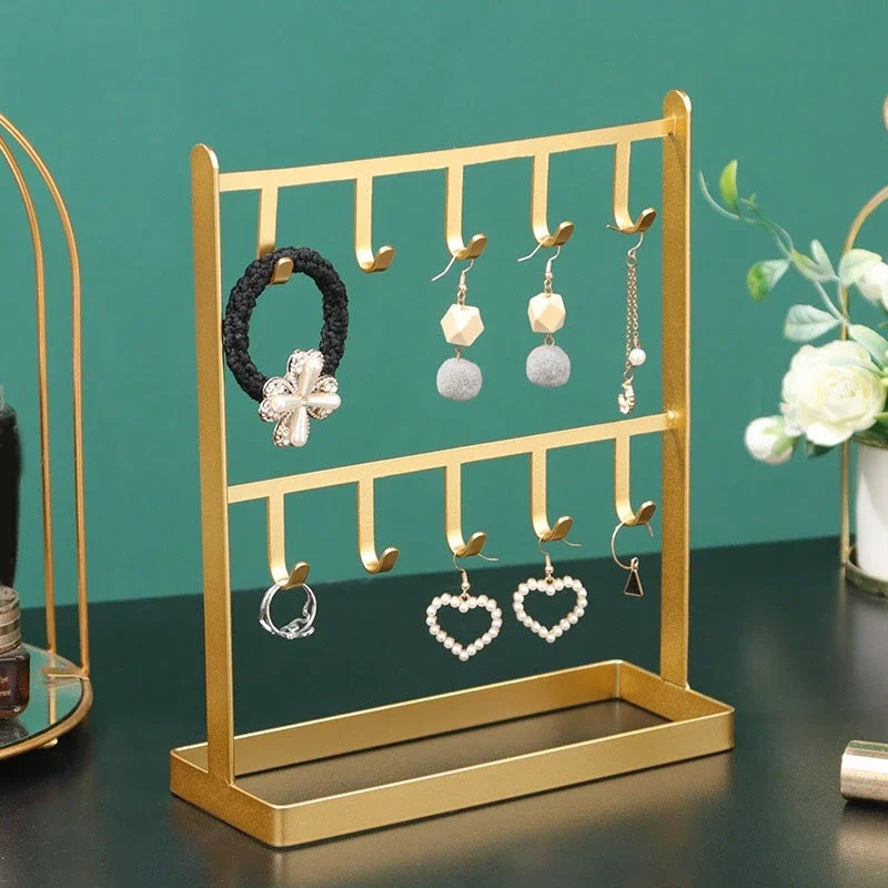 B-M Earring Display Stand Metal Jewelry Rack Jewelry Storage Rack Earring Holder Ornament Jewelry Shelf