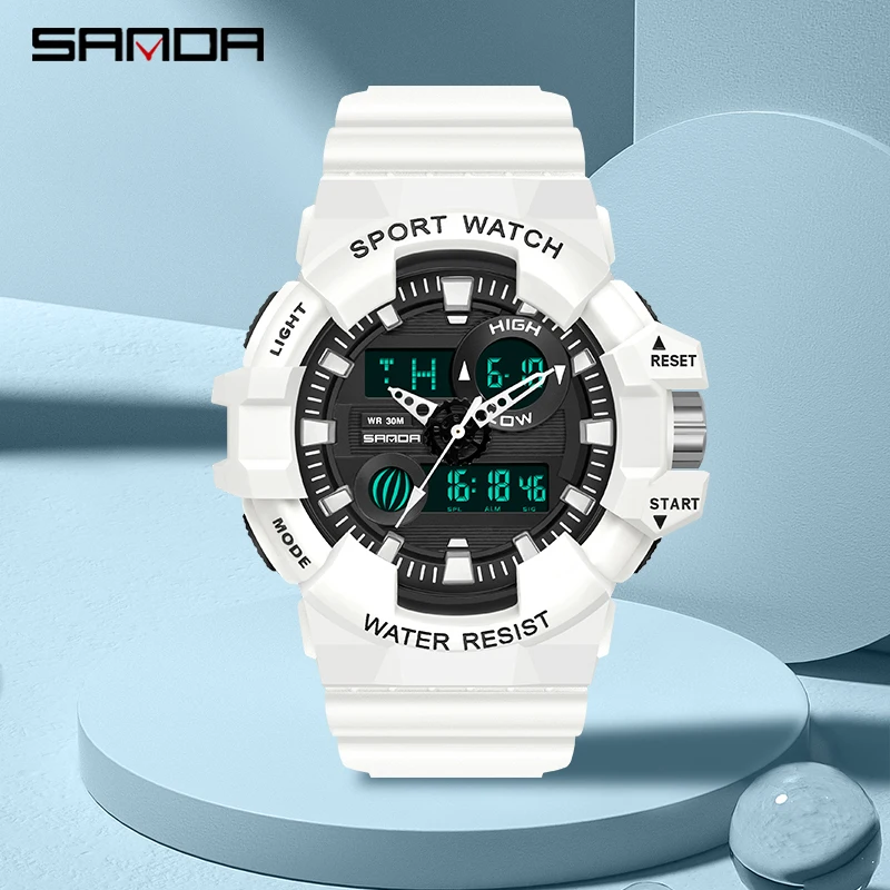 Sanda 780 G style selling sports men's watch top brand luxury military quartz watch men's waterproof alarm clock luminous watch.