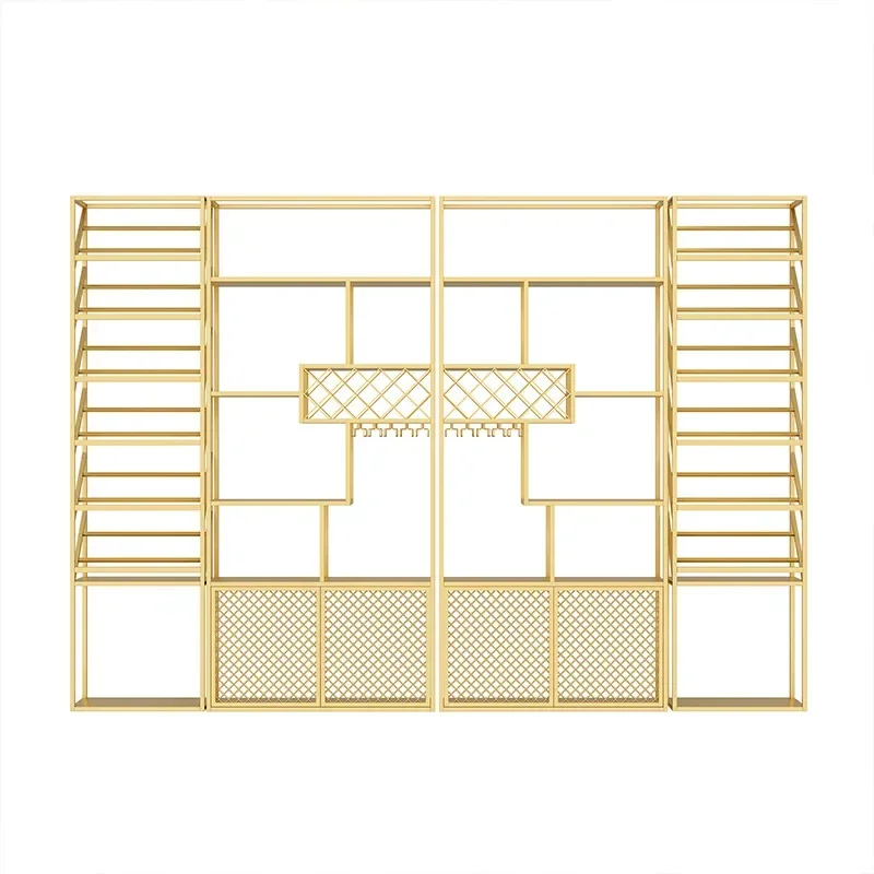 

Shelf Commercial floor-to-ceiling Baijiu display rack, against the wall winery light luxury red wine display